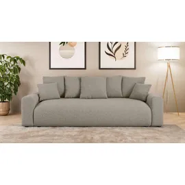 Home Affaire Big-Sofa HOME AFFAIRE "LAKESIDE klein 3-Sitzer Schlafsofa mit Bettkasten, Breite 238 cm", beige, B:238cm H:85cm T:98cm, 100% Polyester, Sofas, Big-Sofa, Liegefläche 149x195 cm, hoher Sitzkomfort, Maße B/T/H: 238/98/85cm