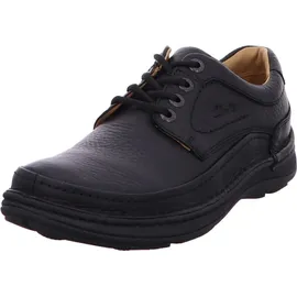 CLARKS Nature Three Herren Derby Schnürhalbschuhe, Schwarz 47 EU