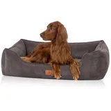 Knuffelwuff Tierbett Hundebett aus Cord Nunavut, Orthopädisch braun 75 cm x 105 cm