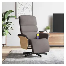 vidaXL Massagesessel mit Fußteil Taupe Stoff