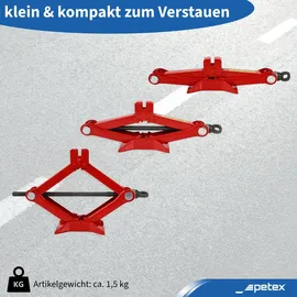 PETEX Wagenheber hydraulisch 1 t 80-330 mm rot