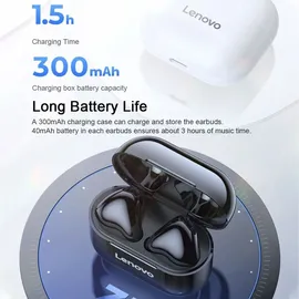Lenovo LP40 Bluetooth-Kopfhörer Schwarz