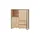 Möbel Boss Highboard 120 x 140 x 40 cm Braun / Grau