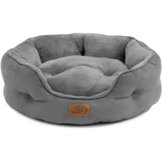 Bedsure Katzenbett waschbar Katzen Bettchen - 51x48x15cm Katzenkorb mit Zweiseitig Innenkissen Katzenschlafplatz für oder kleine Hunde, Schwarz
