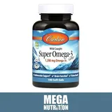 Carlson Labs Norwegische Super Omega-3 Edelsteine 1200mg + Omega 3-s Fisch Öle