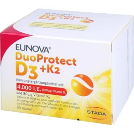 EUNOVA DuoProtect D3+K2 4000IE/80µg Kapseln 90 St.