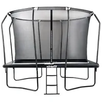 Virtufit Premium Outdoor-Rechtecktrampolin mit Sicherheitsnetz - Schwarz - 213 x 305 cm - Trampolin - Gartentrampolin