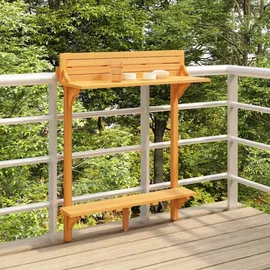 vidaXL Balkon-Stehtisch 90 x 37 x 122,5 cm Braun