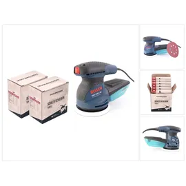 Bosch GEX 125-1 AE Exzenterschleifer 250 Watt 125 mm ( 0601387500 ) + 2x Toolbrothers TURTLE Schleifset
