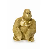 Kare DESIGN Deko-Figur Monkey Gorilla Polyresin Gold