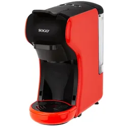 Sogo Espresso-Kaffeemaschine 3 In 1 Multikapsel Rot