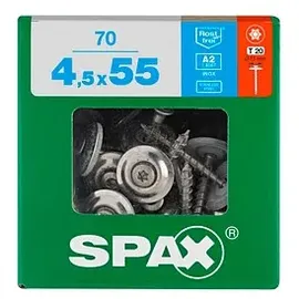 SPAX Spenglerschraube 4,5 x 55 mm T-STAR plus T20, 4CUT, Edelstahl A2 70 St.