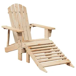 vidaXL Adirondack-Stuhl mit Fußstütze Massivholz Tanne