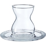 Pasabahce Bekata 12-Teilig Türkische Teegläser-Set mit Untertassen 12 ml Cay Bardagi Teeglas transparent«