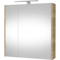 Planetmöbel Spiegelschrank mit LED 64cm (Sonoma Eiche)