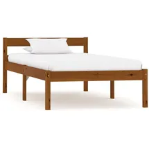 vidaXL Massivholzbett 100 x 200 cm Honigbraun