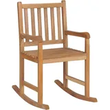 vidaXL Teak Massiv Schaukelstuhl Gartenstuhl Schwingsessel Gartenmöbel Stuhl