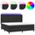 vidaXL Boxspringbett mit Matratze & LED Schwarz 200x200 cm Kunstleder