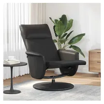 vidaXL Relaxsessel Kunstleder 90 x 105 x 90 cm Schwarz drehbar mit Fußteil
