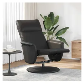 vidaXL Relaxsessel Kunstleder 90 x 105 x 90 cm Schwarz drehbar mit Fußteil