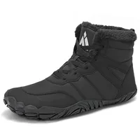 Mishansha Winter Barfußschuhe Herren Warm Gefüttert Winterstiefel Barefoot Minimalistische Sneaker für Damen Gr.47 - 47 EU