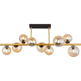 GLOBO LED-Deckenleuchte Riha 9-flammig Schwarz matt 870 x 300 x 380 mm