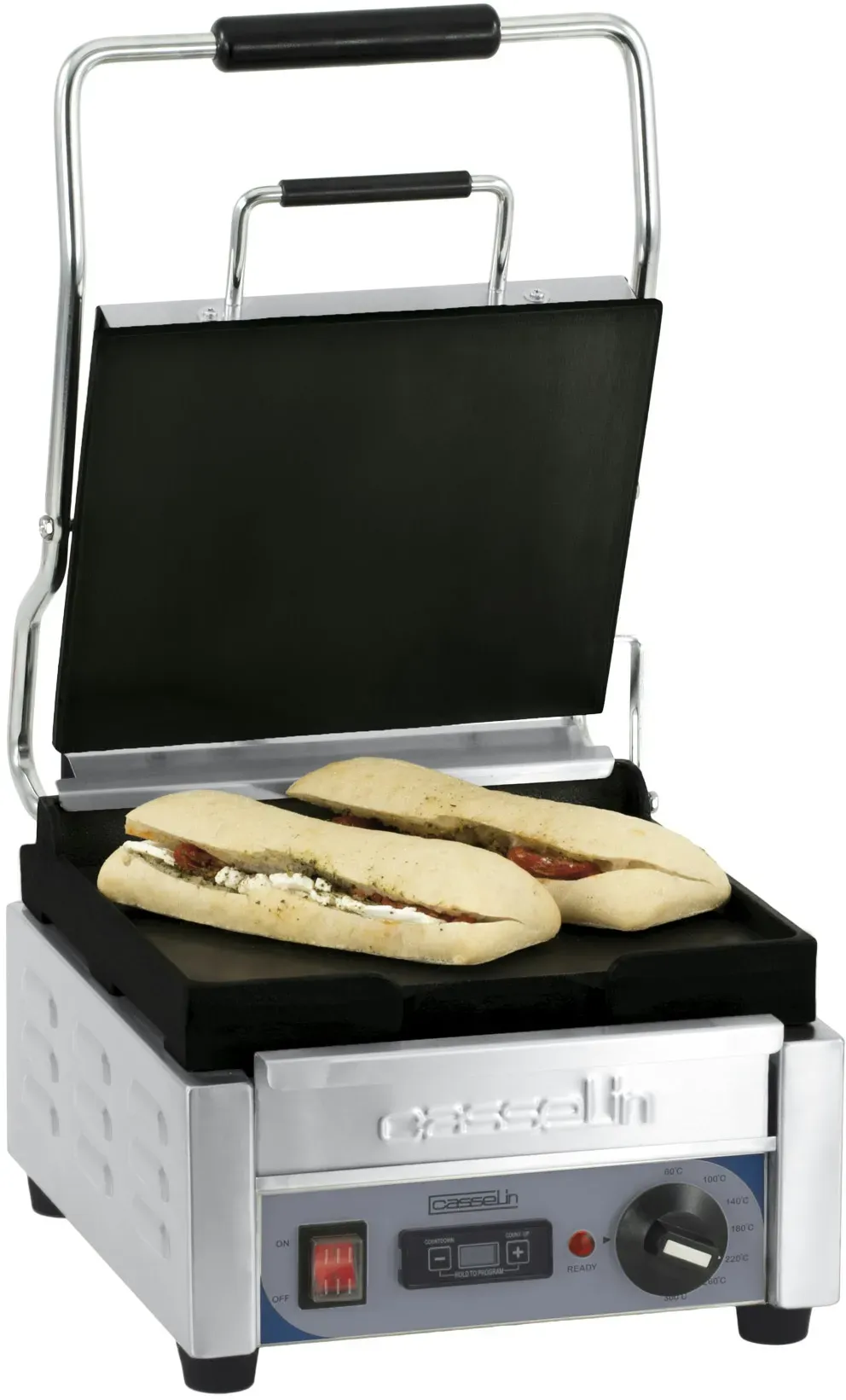 Panini Grill S - Premium - Glatt / Glatt mit Timer CGPLLPPT Casselin