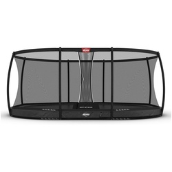 Berg Bodentrampolin BERG Trampolin Oval 520 cm Grand Elite InGround Grey / grau + Safety