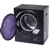 AIORBER Mini-Wäschetrockner, wandmontierbar, 200-Minuten-Timer, Doppelfilter, PTC-Keramikheizung, Edelstahltrommel, Überhitzungsschutz, 65°C - Schwarz