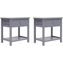 vidaXL Nachtschrank Ezri 40 x 29 x 42 cm Grau