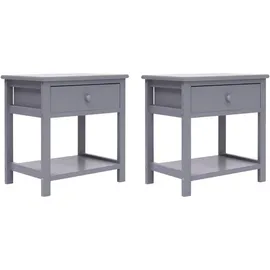 vidaXL Nachtschrank Ezri 40 x 29 x 42 cm Grau