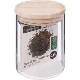 5 five simply smart Einmachglas Holzdeckel Hermet 600 ml 5 St.