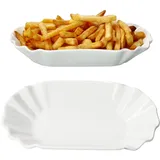 Mambocat Frietjes Pommesschale oval Weiß 2-tlg.