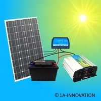 Solaranlage 100W Komplettpaket 220V Solarmodul Solarpanel Gartenhaus Garten