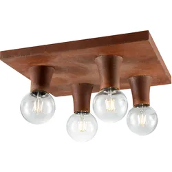Vintage Decken Strahler Leuchte rost Retro Wohn Zimmer Beleuchtung eckig Lampe rustikal Optik