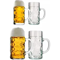 Stölzle Oberglas ISAR Maßkrug Bierkrug 4er Set