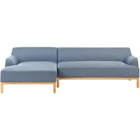 Beliani 3-Sitzer Ecksofa blau rechtsseitig SOSJO