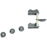 furnicato Katzen-Kletterwand Kletterstufen Kletterwand Katzentreppe 4-tlg. Set 40x28x73cm grau