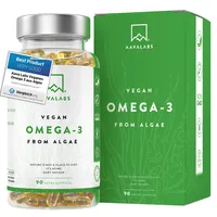 Omega 3 Vegan Hochdosiert 1500mg 90 Omega 3 Algenöl Kapseln 300 EPA 600 DHA pro Tagesdosis - Omega3 für normale Gehirnleistung & Sehkraft - Omega 3 Kapseln Hochdosiert Vegan Omega 3 Öl