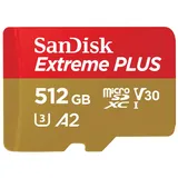 SanDisk Elite Extreme® PLUS UHS-I, Micro-SDXC Speicherkarte, 512 GB, 200