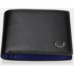MODALO - HIRSCHHORN LEDER GELDBÖRSE - schwarz - blau
