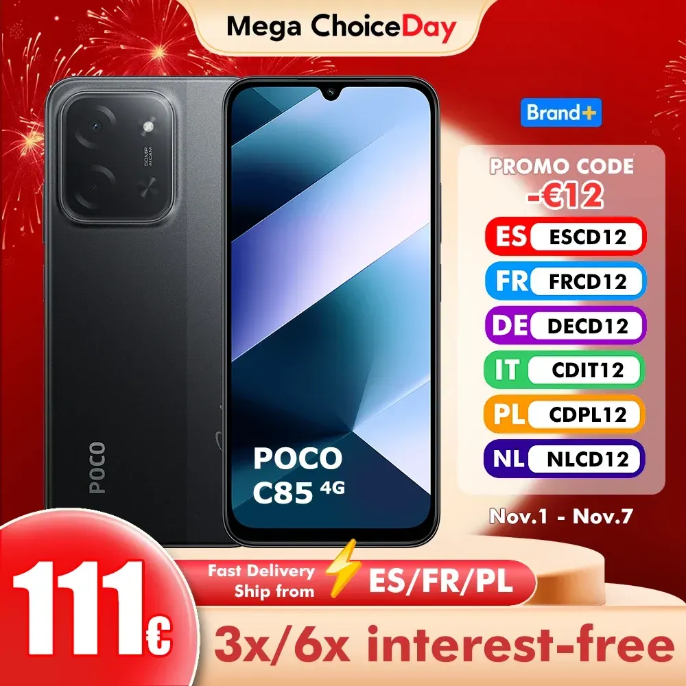 POCO C85 6 GB/128 GB 8 GB/256 GB NFC Globale Version Smartphone 50 MP Kamera 6000 mAh Akku