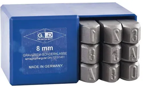 GRAVUREM Schlagziffern-Satz Sonderklasse - 3 mm