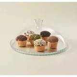 Pasabahce Patisserie aus Glas 32x32x1,5 cm mit Deckel Rund