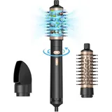 3 in 1 Rotierende Warmluftbürste Rundbürstenföhn Automatischer Lockenstab große Locken 38MM/50MM, Negative Ionen Föhnbürste für Lockig/flauschig/glatt/föhnen