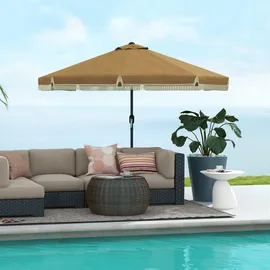 Outsunny Sonnenschirm 265 x 265 cm Khaki