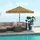 Outsunny Sonnenschirm 265 x 265 cm Khaki