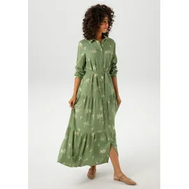 Aniston CASUAL Maxikleid Palmen Grün 46