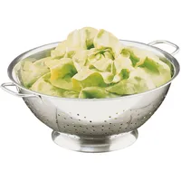 Testrut axentia Salatseiher silber, robustes Salatsieb aus rostfreiem Edelstahl,