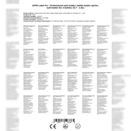 ich-zapfe Profi Wandhalter für 0,7 - 1,0L Flaschen - Wandhalterung für 3 Flaschen